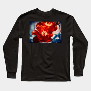 Red Peony Flowers Long Sleeve T-Shirt